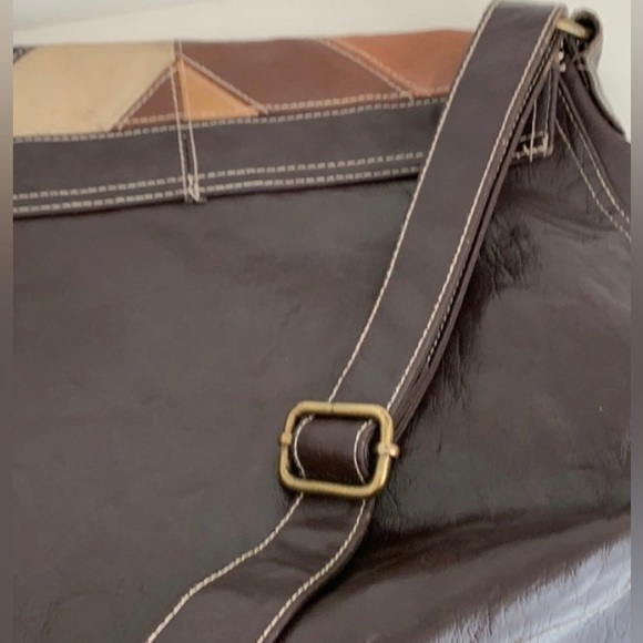 Global Design Concepts Vintage Women’s Leather Patchwork Crossbody Purse♦️ - Picture 3 of 13